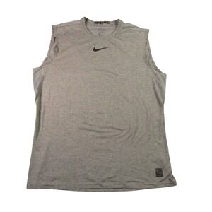 Nike Pro Dri-FIT Sleeveless Shirt Mens XL Gray Heathered Training Top‎ 477453